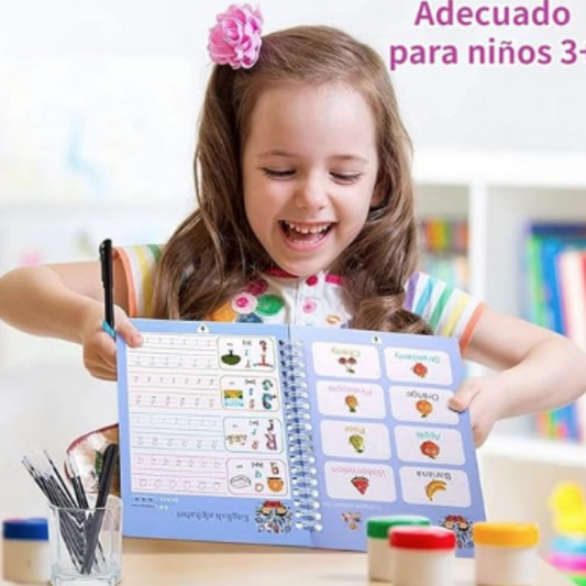 Cuaderno de práctica mágic para copiar 🥳KIT DE LIBROS DE CALIGRAFÍA MONTESSORI🌈
