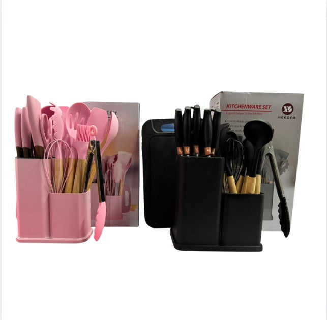 Kit Utensilios Juego 19 Piezas Conjunto En Silicona De Cocina