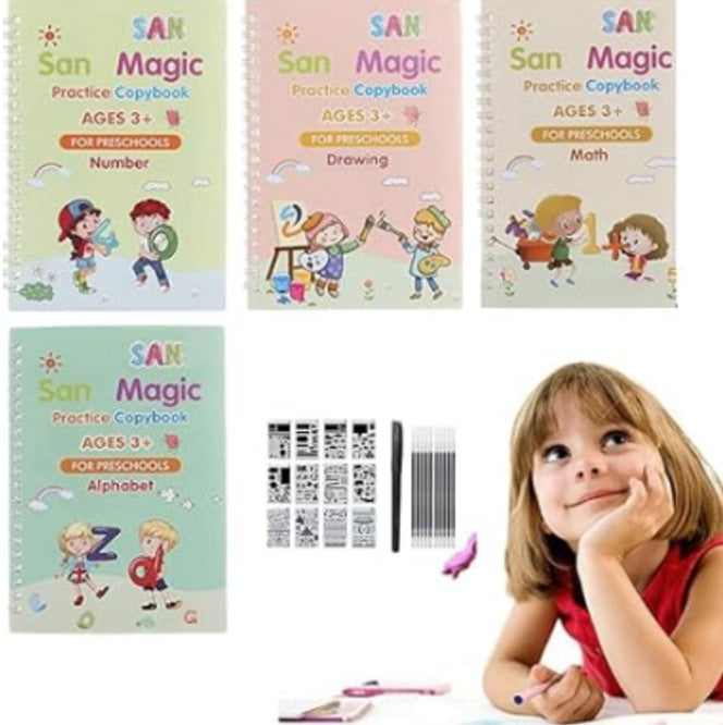 Cuaderno de práctica mágic para copiar 🥳KIT DE LIBROS DE CALIGRAFÍA MONTESSORI🌈