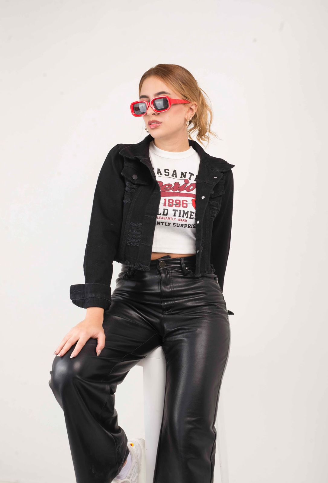 T57 Chaqueta jean para dama