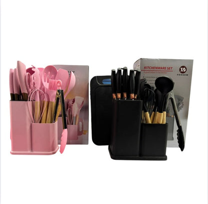 Kit Utensilios Juego 19 Piezas Conjunto En Silicona De Cocina