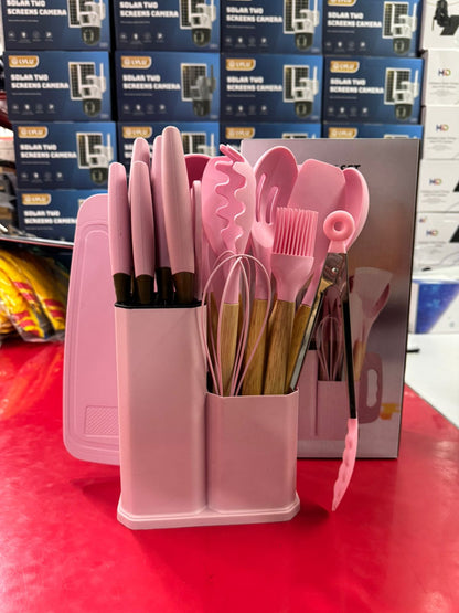 Kit Utensilios Juego 19 Piezas Conjunto En Silicona De Cocina