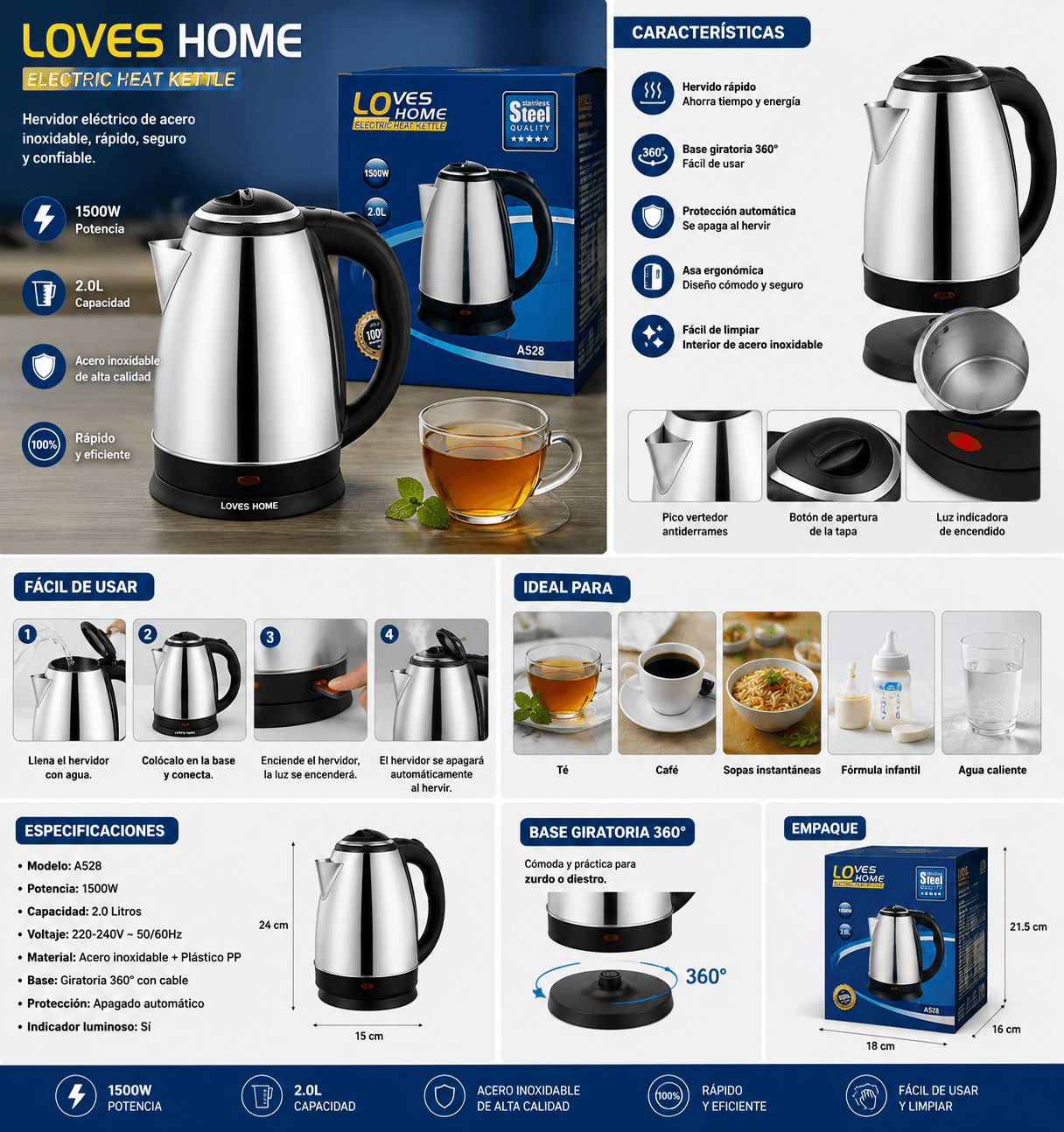 Cafetera Scarlet Acero Inoxidable